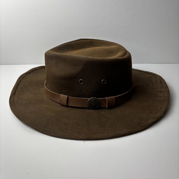 Original Outback Trading Company Oilskin Hat Kodiak 1480 Medium Brown - Picture 2 of 7
